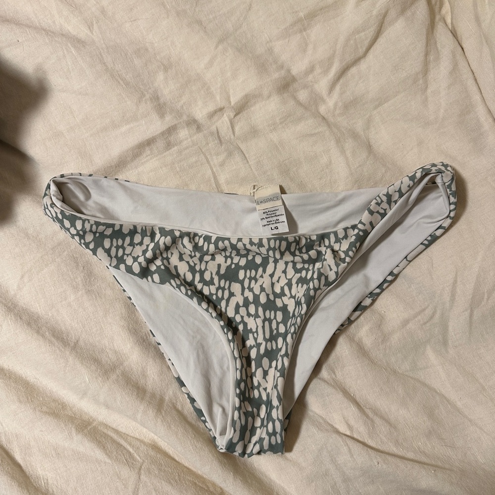 L*Space Gray and White Bikini Bottom